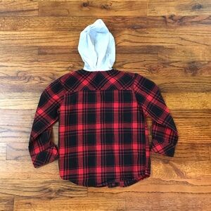 Toddler Red & Black Plaid Hooded Hoodie Top Shirt Jacket Coat 
24 Months…